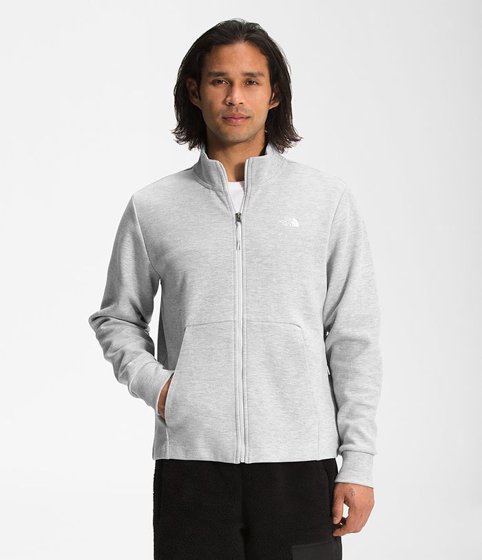 The North Face Softshell Jacket City Standard Double-Knit Full Zip Light Grey - Mens - Thailand YEXSK-2653